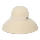 Catalina Jacob - Cappello Naturale - Bianco - Handmade in Italy - Luxury Exclusive Collection