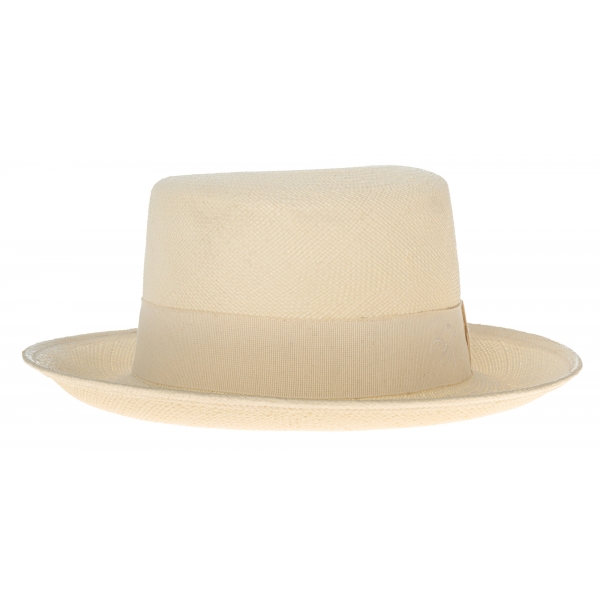 Catalina Jacob - Cappello Naturale Vintage - Bianco - Handmade in Italy - Luxury Exclusive Collection