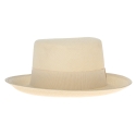 Catalina Jacob - Natural Vintage Hat - White - Handmade in Italy - Luxury Exclusive Collection