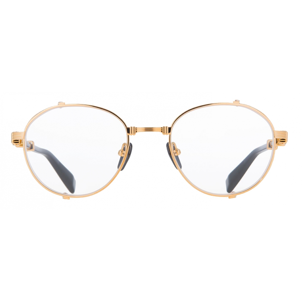 Skalk stimulate The Balmain - Black and Gold-Tone Titanium Brigade-I Eyeglasses - Balmain  Eyewear - Avvenice