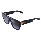 Balmain - Occhiali da Sole B-I in Acetato Nero e Dorato - Balmain Eyewear