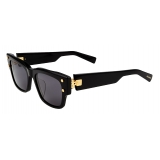 Balmain - Black and Gold-Tone Square Acetate B-IV Sunglasses - Balmain Eyewear