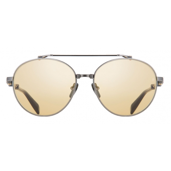 Balmain Black And Gold Tone Titanium Brigade Ii Sunglasses Balmain