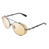 Balmain - Black and Gold-Tone Titanium Brigade-II Sunglasses - Balmain Eyewear