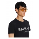 Balmain - Occhiali da Sole Brigade-II in Titanio Nero e Dorato - Balmain Eyewear
