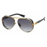 Balmain - Black and Gold-Tone Titanium Captaine Sunglasses - Balmain Eyewear