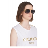 Balmain - Black and Gold-Tone Titanium Captaine Sunglasses - Balmain Eyewear