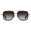 Balmain - Occhiali da Sole Officer-Style Neri e Dorati in Titanio - Balmain Eyewear