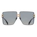 Balmain - Occhiali da Sole Police-Style Neri e Dorati in Titanio - Balmain Eyewear