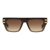 Balmain - Occhiali da Sole Soldat in Plastica Nylon Marrone e Nero - Balmain Eyewear