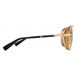 Balmain - Brown and Gold-Tone Titanium Brigade-II Sunglasses - Balmain Eyewear