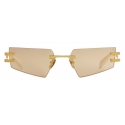 Balmain - Occhiali da Sole Fixe Color Oro e Titanio Marrone - Balmain Eyewear