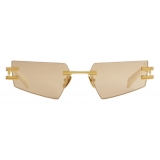 Balmain - Gold-Tone and Brown Titanium Fixe Sunglasses - Balmain Eyewear
