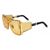 Balmain - Occhiali da Sole Wonder Boy a Mascherina Dorati in Metallo - Balmain Eyewear