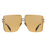 Balmain - Occhiali da Sole Police-Style Dorati in Titanio - Balmain Eyewear