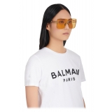 Balmain - Occhiali da Sole Police-Style Dorati in Titanio - Balmain Eyewear