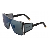 Balmain - Matte Black Titanium Shield-Shaped Wonder Boy Sunglasses - Balmain Eyewear