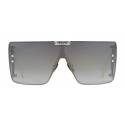 Balmain - Matte Silver-Tone Titanium Shield-Shaped Wonder Boy Sunglasses - Balmain Eyewear