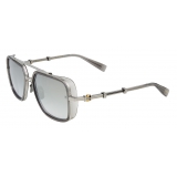 Balmain - Silver-Tone Titanium Officer-Style Sunglasses - Balmain Eyewear