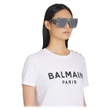 Balmain - Occhiali da Sole Wonder Boy a Mascherina Argentati in Titanio - Balmain Eyewear