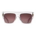 Balmain - Occhiali da Sole B-I in Cristallo Bianco e Acetato Color Oro - Balmain Eyewear