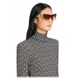 Balmain - White Titanium Armour Sunglasses - Balmain Eyewear