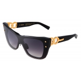 Balmain - Black Titanium Armour Sunglasses - Balmain Eyewear