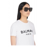 Balmain - Black and Gold Effect Acetate La Royale Sunglasses - Balmain Eyewear