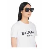 Balmain - Occhiali da Sole La Royale Neri e Dorati in Acetato - Balmain Eyewear