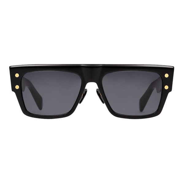 Balmain - Oversized Black Acetate Square BIII Sunglasses - Balmain Eyewear