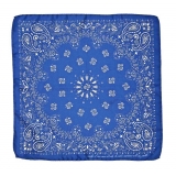 Fefè Napoli - Pochette Seta Dandy Bandana Blu - Pochette - Handmade in Italy - Luxury Exclusive Collection