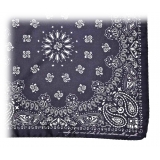 Fefè Napoli - Pochette Seta Dandy Bandana Nera - Pochette - Handmade in Italy - Luxury Exclusive Collection