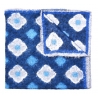 Fefè Napoli - Blue Flowers Silk Vernissage Pocket Square - Pocket-Square - Handmade in Italy - Luxury Exclusive Collection