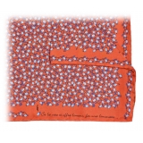 Fefè Napoli - Pochette Seta Dandy Limoni Arancio - Pochette - Handmade in Italy - Luxury Exclusive Collection