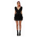 Teen Idol - Mini Dress in Tulle Orione con Spalle - Nero - Abiti - Teen-Ager - Luxury Exclusive Collection