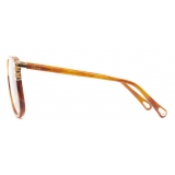 Chloé - West Aviator Sunglasses for Women in Bio-based Material & Metal - Havana Brown - Chloé Eyewear