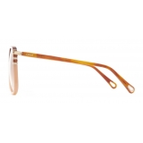 Chloé - West Aviator Sunglasses for Women in Bio-based Material & Metal - Blonde Havana Rust - Chloé Eyewear
