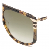 Chloé - West Aviator Sunglasses for Women in Bio-based Material & Metal - Havana Green - Chloé Eyewear