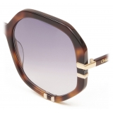 Chloé - West Round Sunglasses in Bio-Based Material & Metal - Havana Blue - Chloé Eyewear