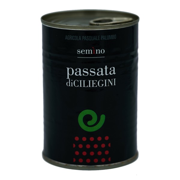 Semino il Pomodoro - Passata di Pomodori Ciliegini Rossi - Latta - Conserve - 400 gr