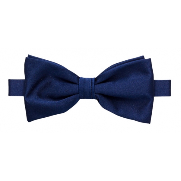 Fefè Napoli - Blue Silk Bow-Tie - Bow-Tie - Handmade in Italy - Luxury Exclusive Collection