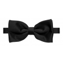 Fefè Napoli - Black Silk Bow-Tie - Bow-Tie - Handmade in Italy - Luxury Exclusive Collection