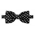 Fefè Napoli - Black Stars Silk Bow-Tie - Bow-Tie - Handmade in Italy - Luxury Exclusive Collection