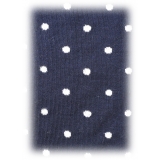 Fefè Napoli - Calzini Uomo Dandy Pois Blu - Calze - Handmade in Italy - Luxury Exclusive Collection