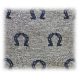 Fefè Napoli - Grey Horseshoe Short Scaramantia Men's Socks - Socks - Handmade in Italy - Luxury Exclusive Collection