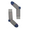 Fefè Napoli - Grey Heart Short Dandy Men's Socks - Socks - Handmade in Italy - Luxury Exclusive Collection