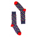Fefè Napoli - Blue Pacman Short Dandy Men's Socks - Socks - Handmade in Italy - Luxury Exclusive Collection