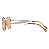 Fred - Force 10 Sunglasses - Light Red and Gold-Tone Round - Luxury - Fred Eyewear