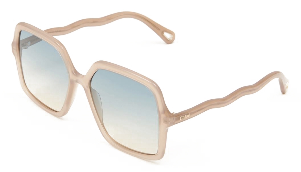 Chloé - Zelie Square Sunglasses in Bio-Based Material - Opal
