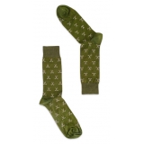 Fefè Napoli - Green Golf Short Dandy Men's Socks - Socks - Handmade in Italy - Luxury Exclusive Collection